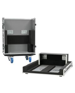 Mixercase 3-teilig f&uuml;r Yamaha DM5 Compact mit Patchkasten und abnehmbarem Rollenbrett