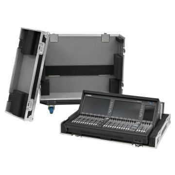Mixercase 3-teilig für Yamaha DM7 mit Patchkasten und Rollen